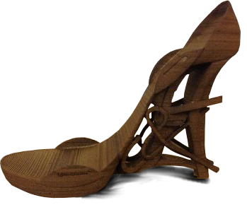 3D Druck Schuh aus Holz