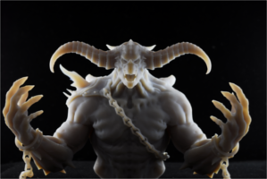 Figure from VeroWhitePlus 3D printing glossy